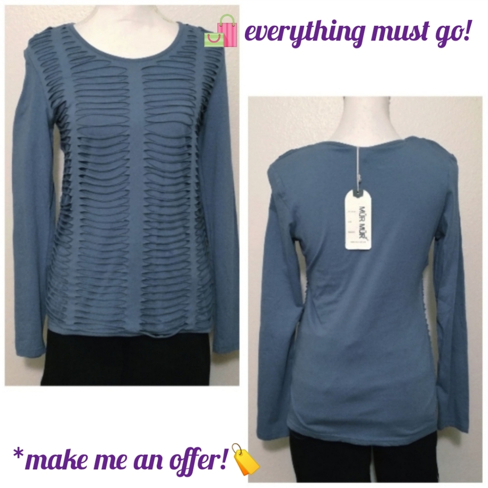 💙Mur Mur Deconstructed/Shredded Front Top
